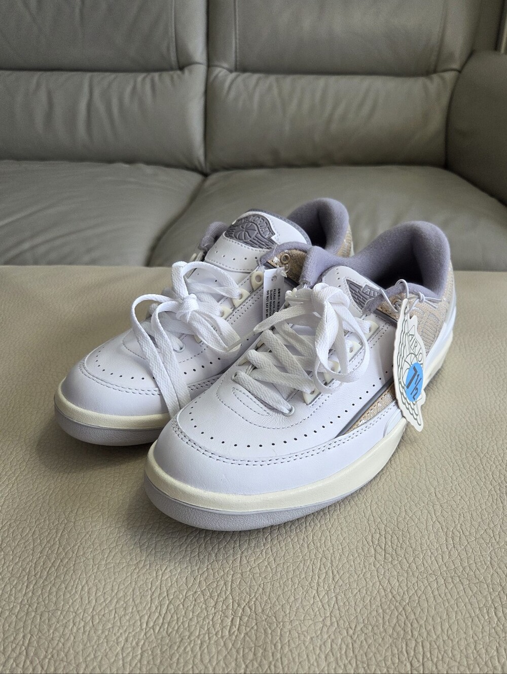 NWT - Nike Air Jordan 2 Low Python Unisex Sneaker DV9956-100 -Women US 9/EU 40.5